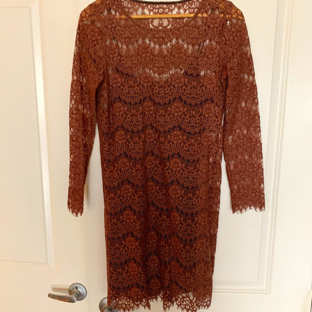 Madewell Broadway & Broome Rose Lace Mini Dress